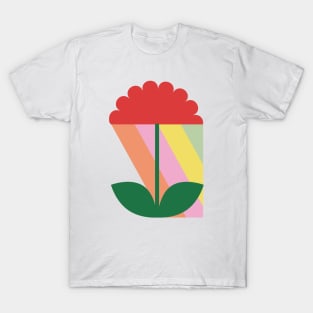 Rainbow flower positive nature adventure happy colorful camping good times enjoy life travelling T-Shirt